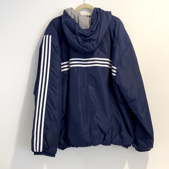 🎉 Adidas Unisex Vintage Hooded Waterproof Jacket - XL ✨ - Picture 6 of 7